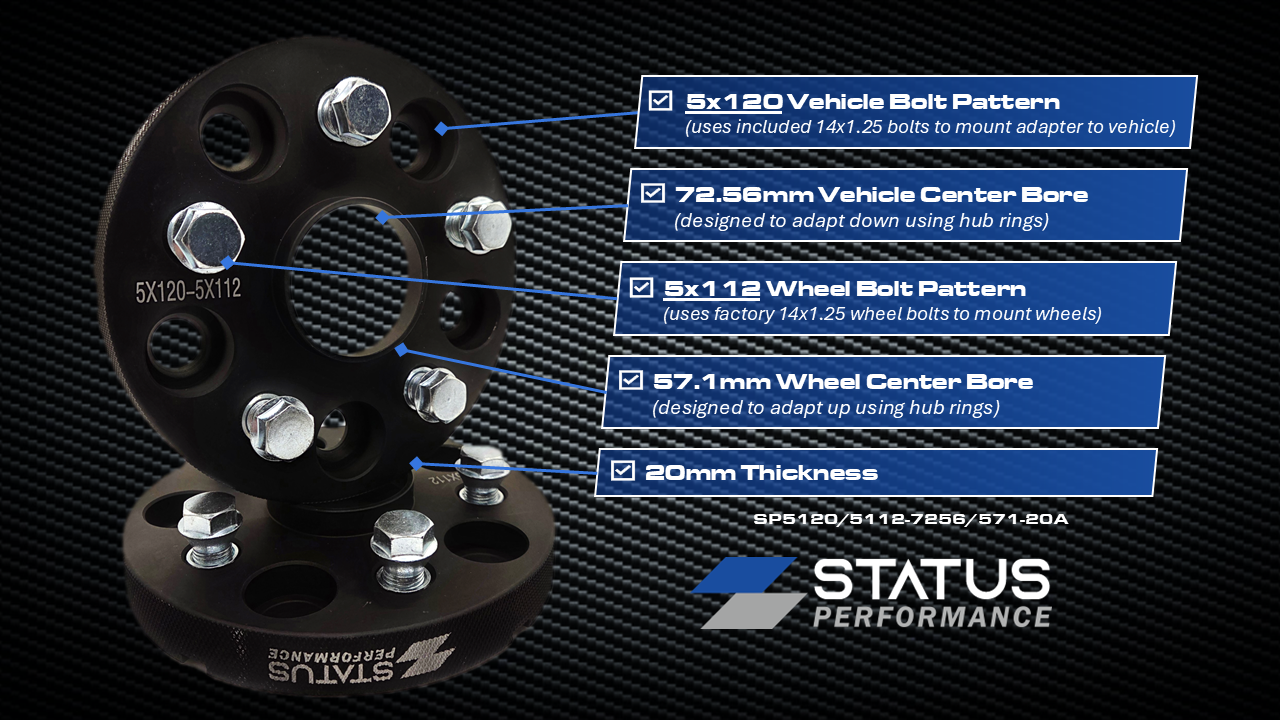 5x120 to 5x112 - 20mm - Wheel PCD Adapters