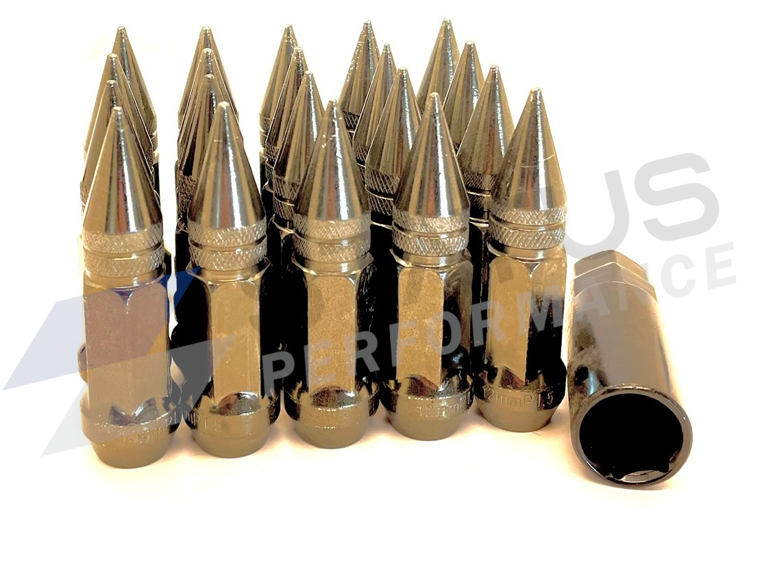 Spiked 12x1.5 Lug Nuts - Steel - 48mm